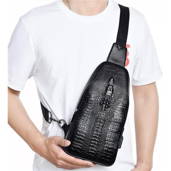 Sling Bag Crossbody Backpack for Travel Brown7 - Picture 4 of 4